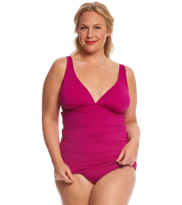 Tommy Bahama Plus Size Long Tankini Top Supply