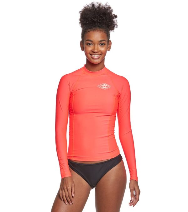 Billabong Women s Surf Dayz Long Sleeve Shirt Rashguard Discount - Image 5