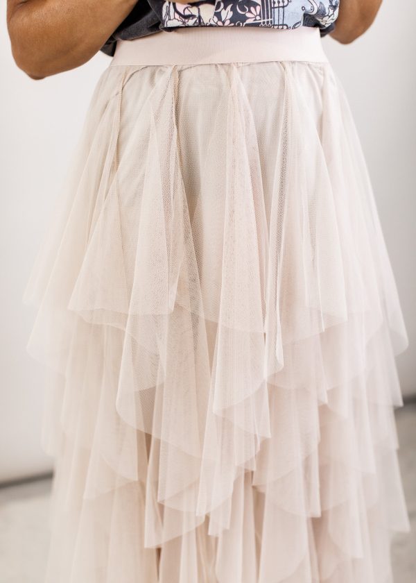 Tulle Layered Skirt *NUDE Discount - Image 3
